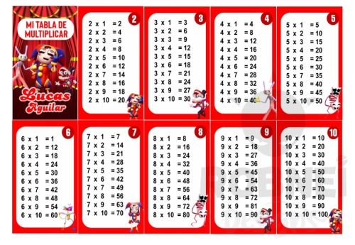 Circo Digital Boy Tabla de Multiplicar